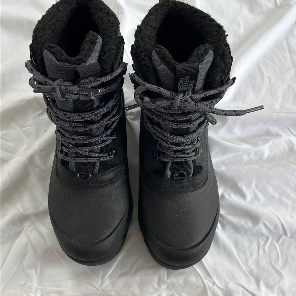 North Face Black Winter Boots with Plush Lining